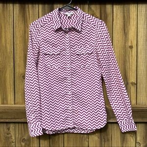 American Eagle Outfitters | Chevron Print Blouse | XS | Purple